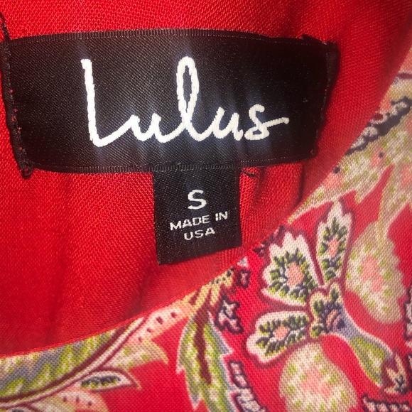 NWT LULUS Design Major Red Print Dress Size Small - Picture 4 of 5